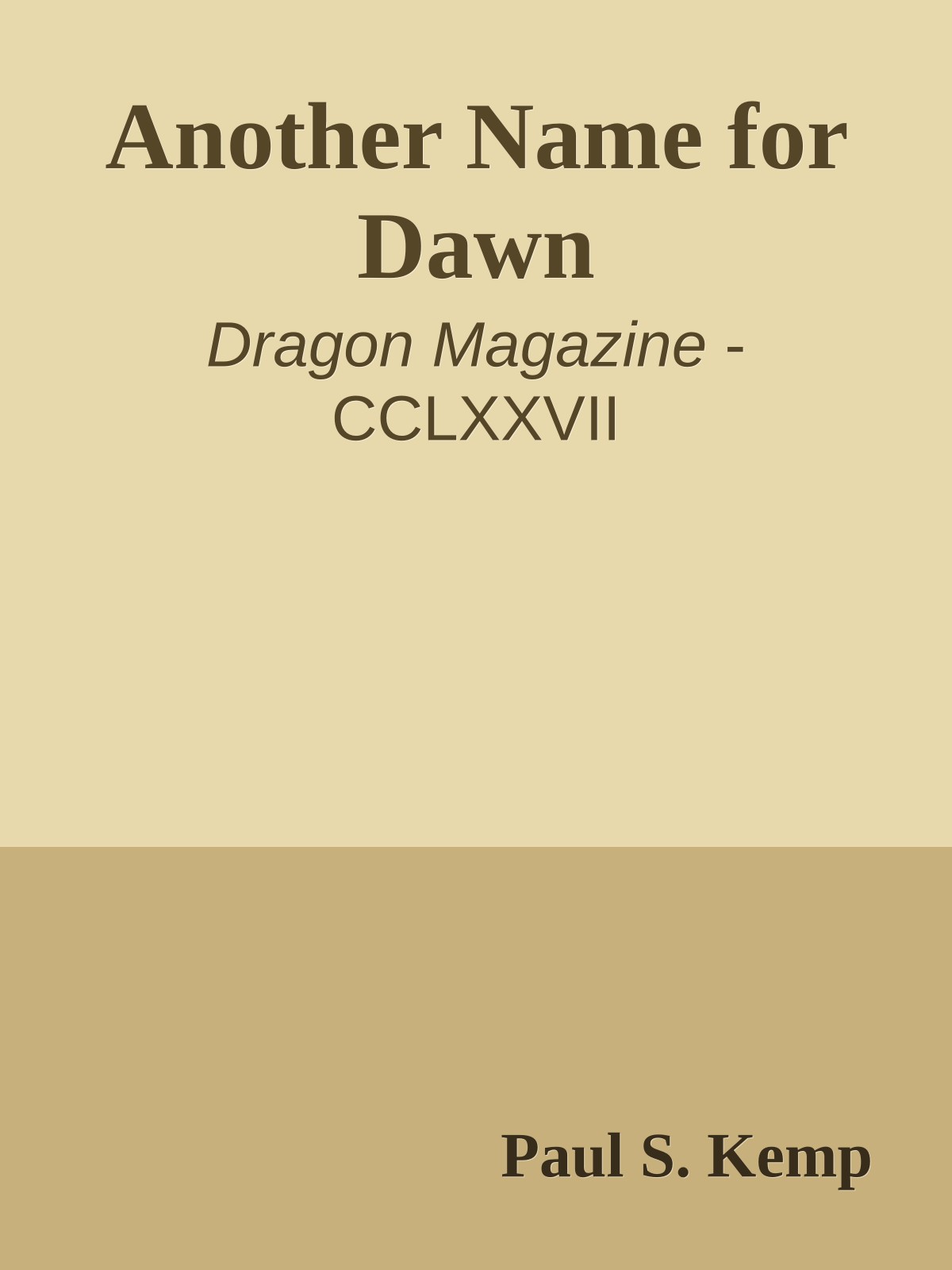 Another Name for Dawn