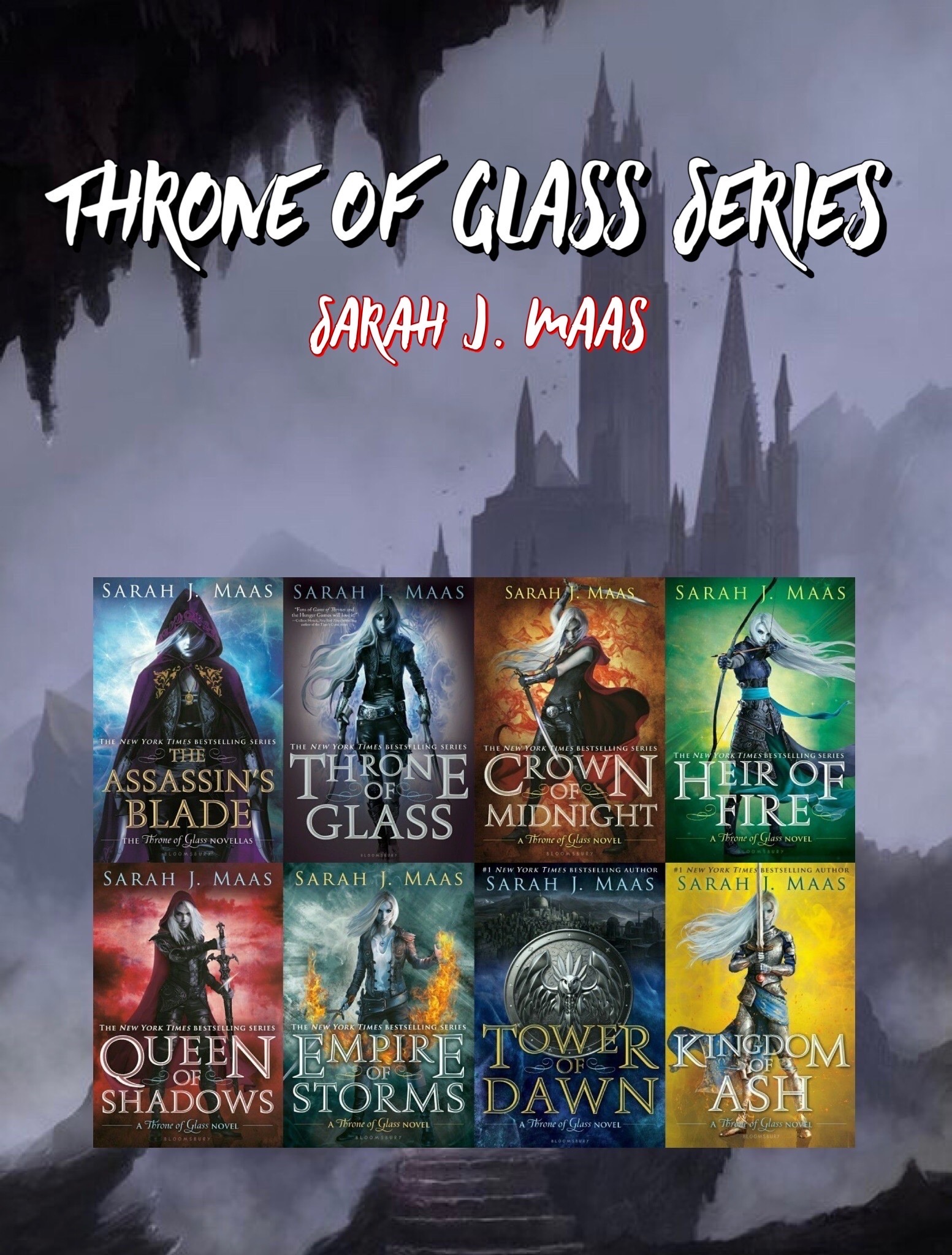 Throne of Glass Series Collection 8 Books BOX