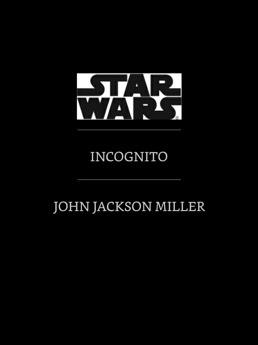 Star Wars: Incognito