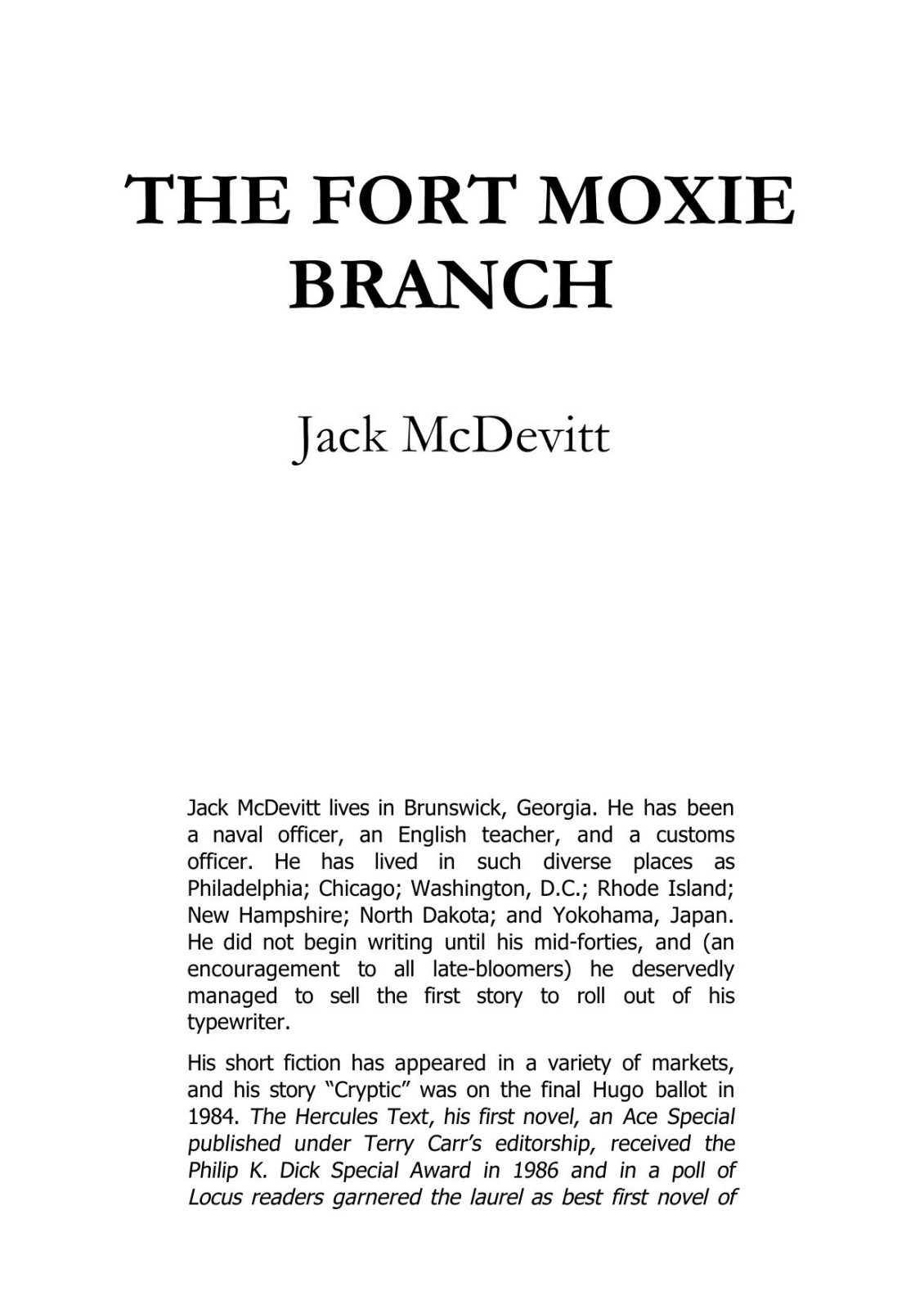The Fort Moxie Branch