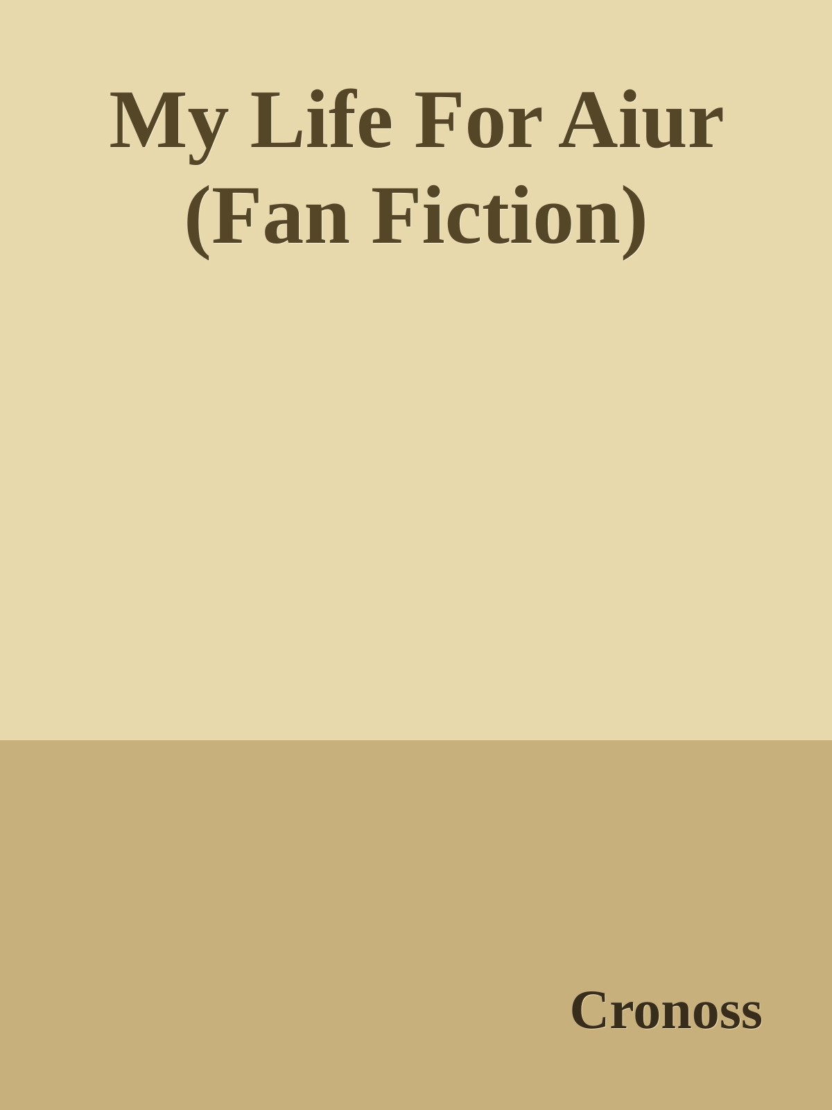 My Life For Aiur (Fan Fiction)