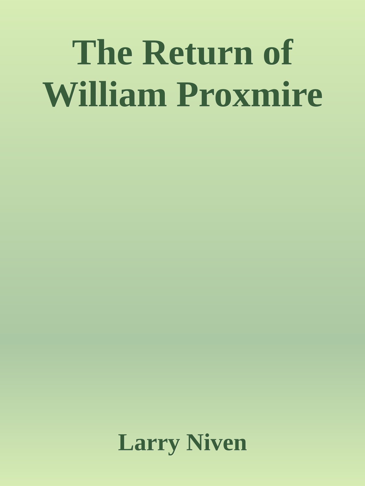 The Return of William Proxmire