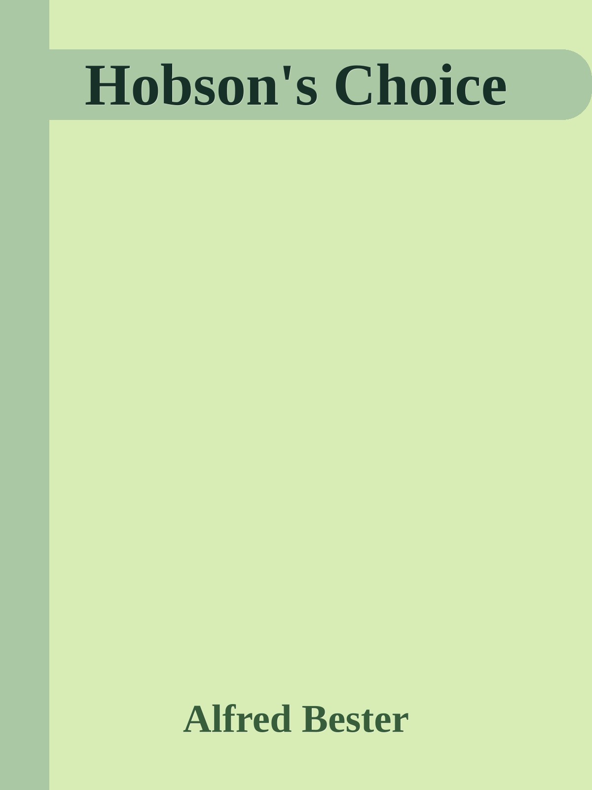 Hobson's Choice